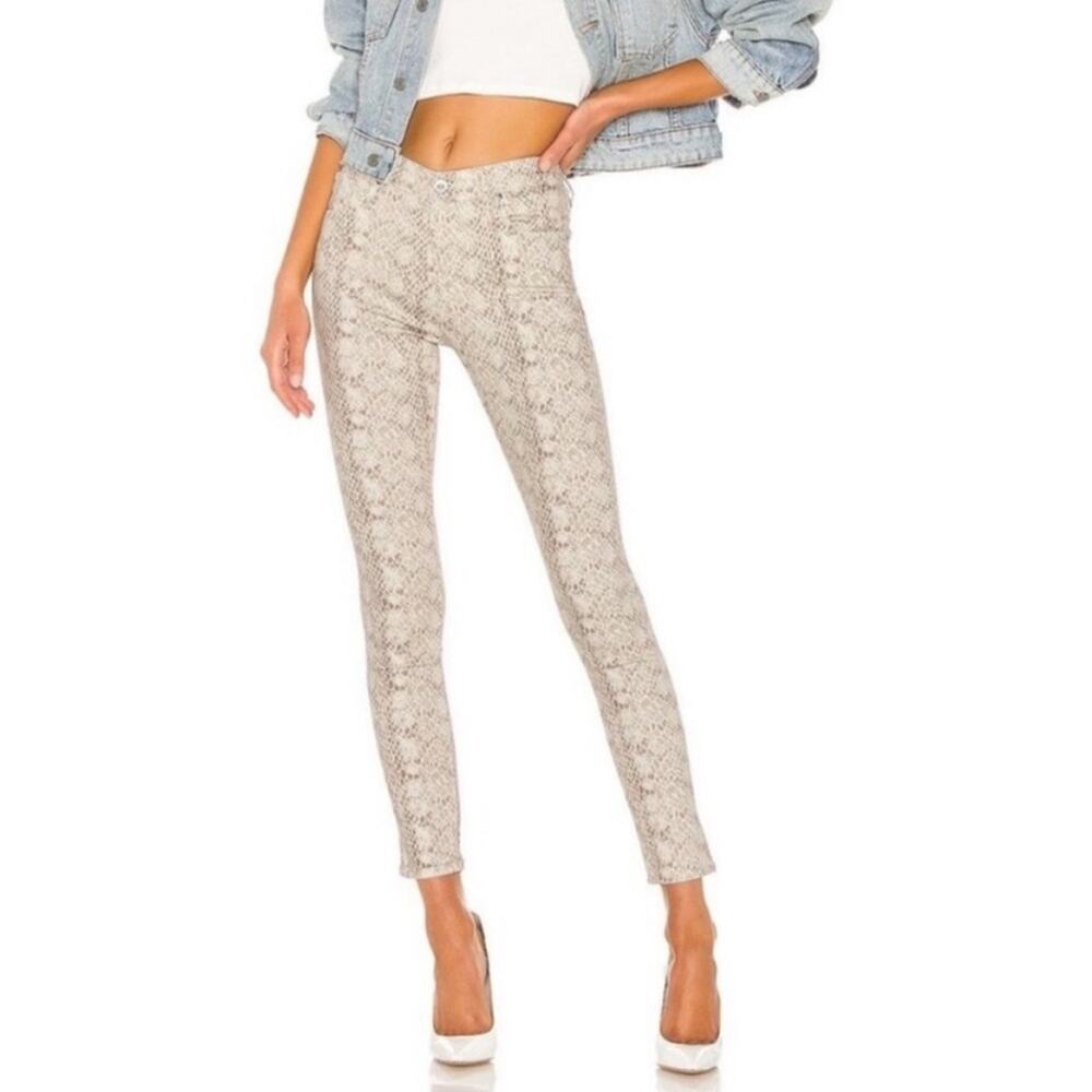 NEW AG Farrah High Rise Skinny Ankle Jeans Snakeskin Python Print Size 26 R $228